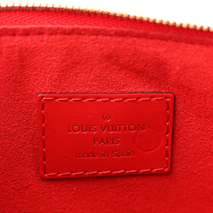 Louis Vuitton Denim Monogram Patchwork City Pouch Blue Rouge 6 of 7
