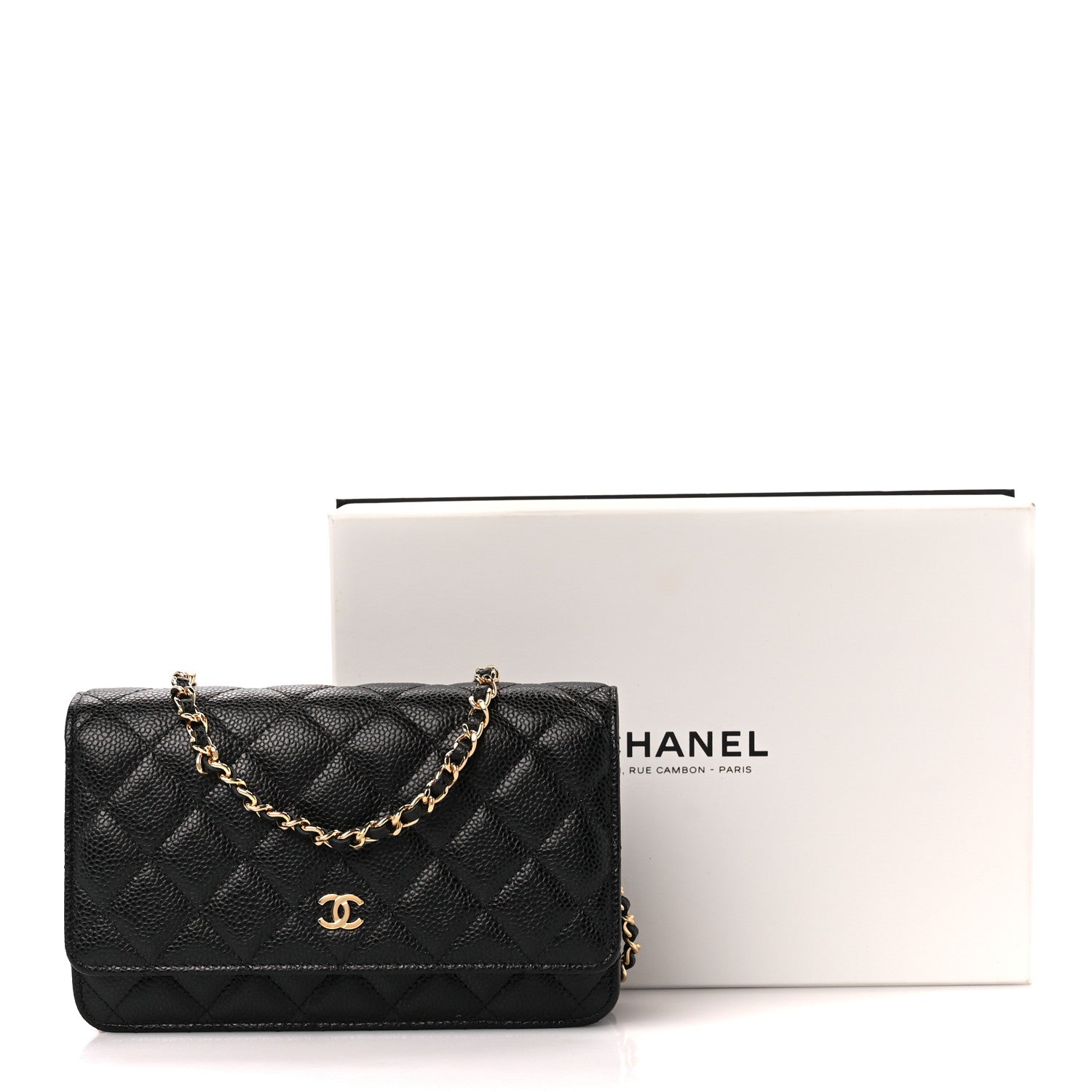 Chanel Caviar Quilted Wallet on Chain WOC Black 12 of 12