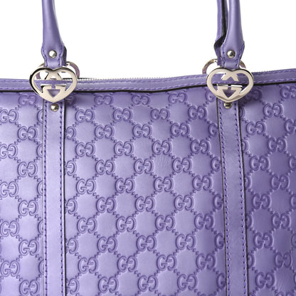 Gucci Metallic Guccissima Lovely Heart Tote Purple 12 of 12