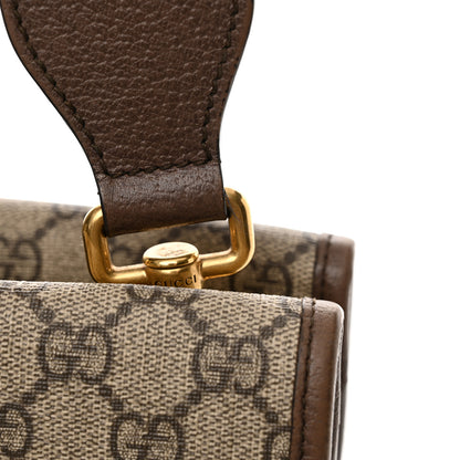 Gucci GG Supreme Monogram Web Small Neo Vintage Double Flap Messenger Bag Beige New Acero 14 of 14