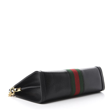 Gucci Calfskin GG Web Small Ophidia Chain Shoulder Bag Black 4 of 10