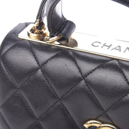 Chanel Lambskin Quilted Small Trendy CC Dual Handle Flap Bag Black 12 of 13