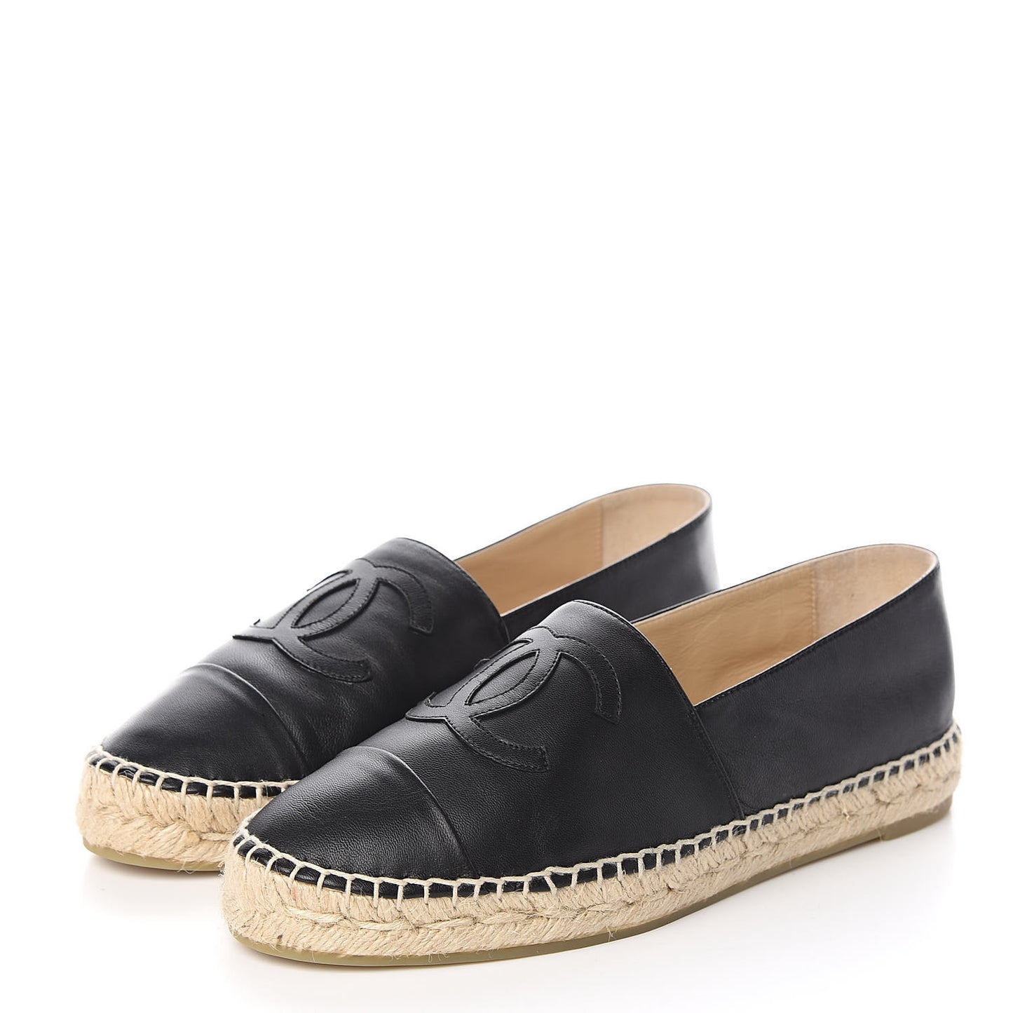 Lambskin CC Espadrilles 39 Black