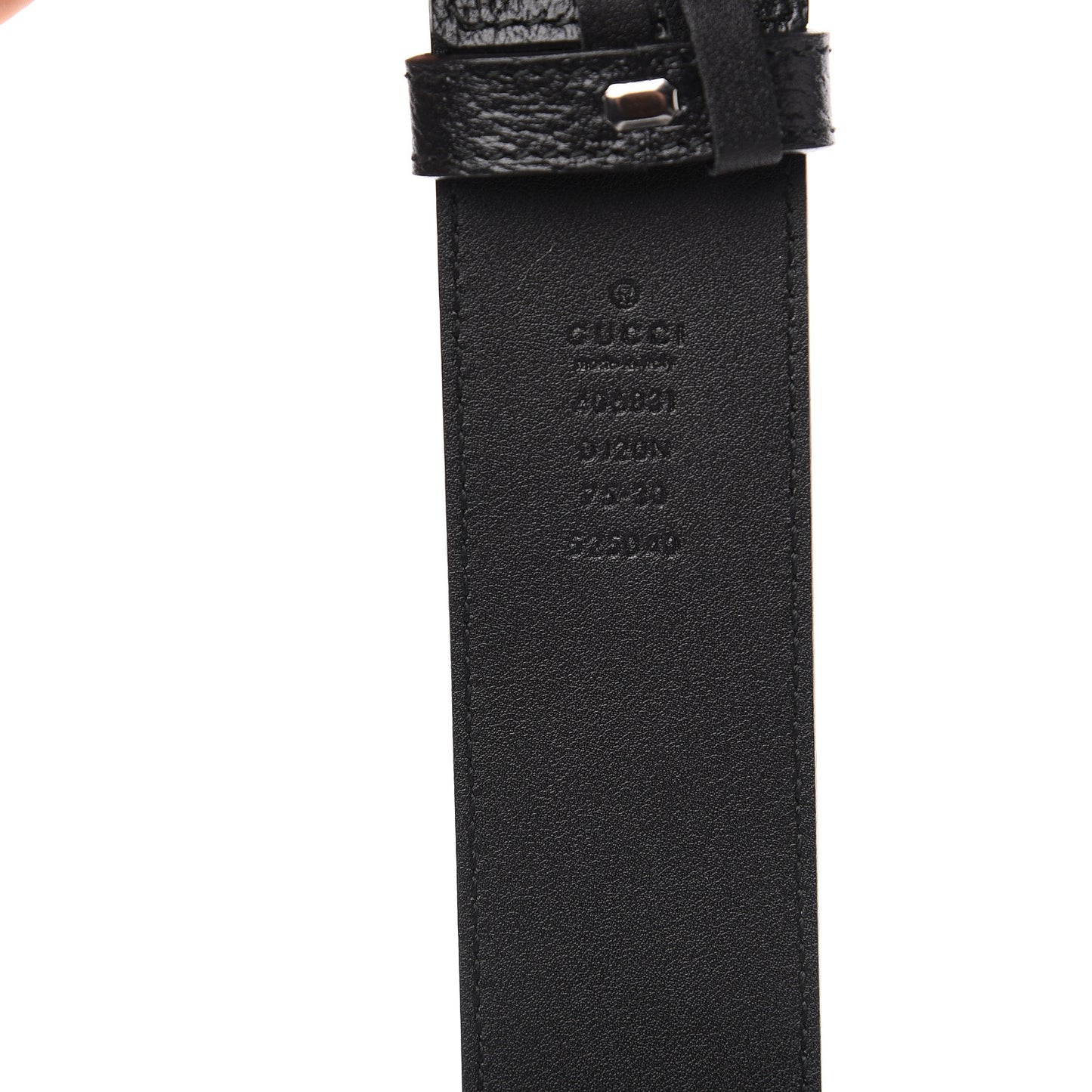 Textured Dollar Calfskin Nickel Double G 40mm Belt 70 28 Black