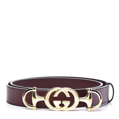 Gucci Calfskin Zumi 30mm Belt 90 36 Vintage Bordeaux 1 of 6