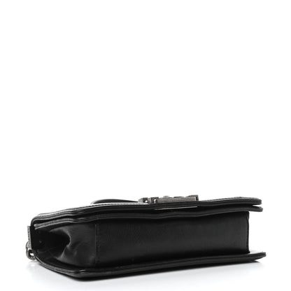 Chanel Calfskin Embossed Crystal Small Boy Flap Black 3 of 4