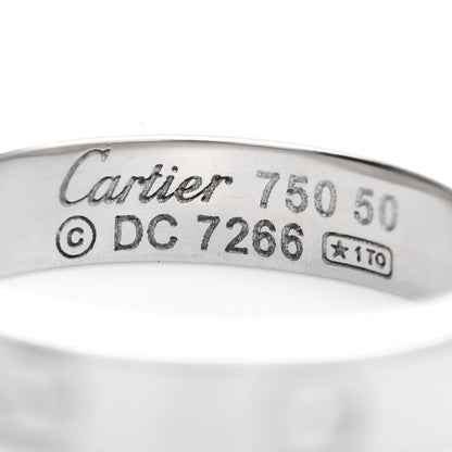 Cartier 18K White Gold 3.5mm LOVE Wedding Band Ring 50 5.25 4 of 4