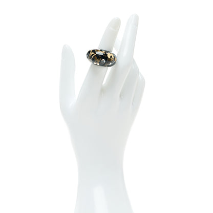 Louis Vuitton Resin Swarovski Crystal Inclusion Ring Size S Black 2 of 4