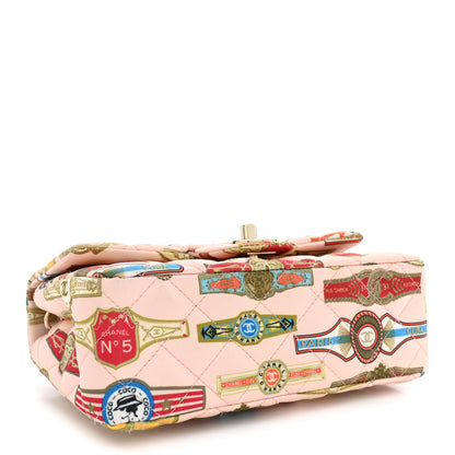Chanel Satin Paris Cuba Cigare Print Mini Flap Pink 4 of 10