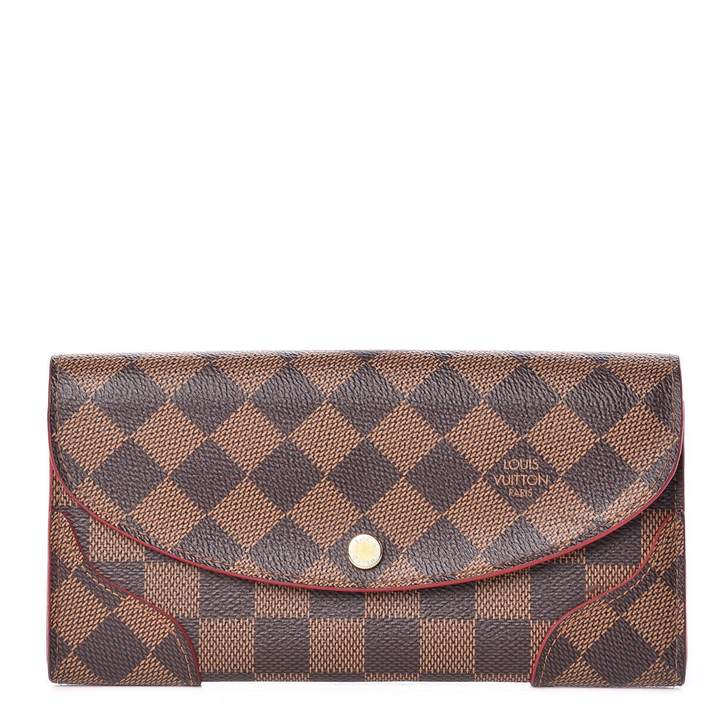 Louis Vuitton Damier Ebene Caissa Wallet Cherry 1 of 8