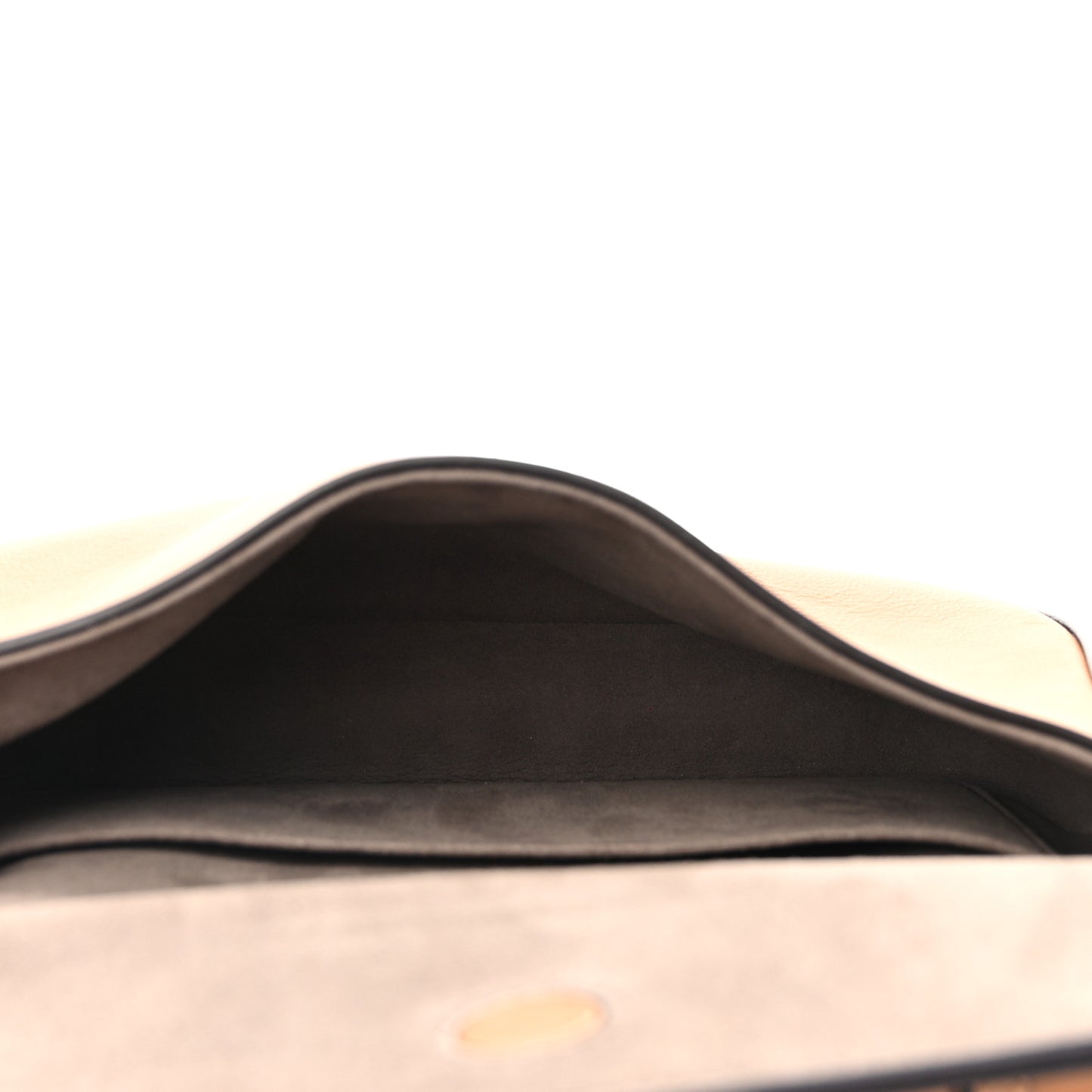 Vitello Grace Glazed Fabric FF 1974 Double F Shoulder Bag Caramello Mogano Panna