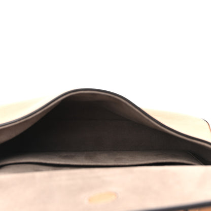 Fendi Vitello Grace Glazed Fabric FF 1974 Double F Shoulder Bag Caramello Mogano Panna 5 of 11