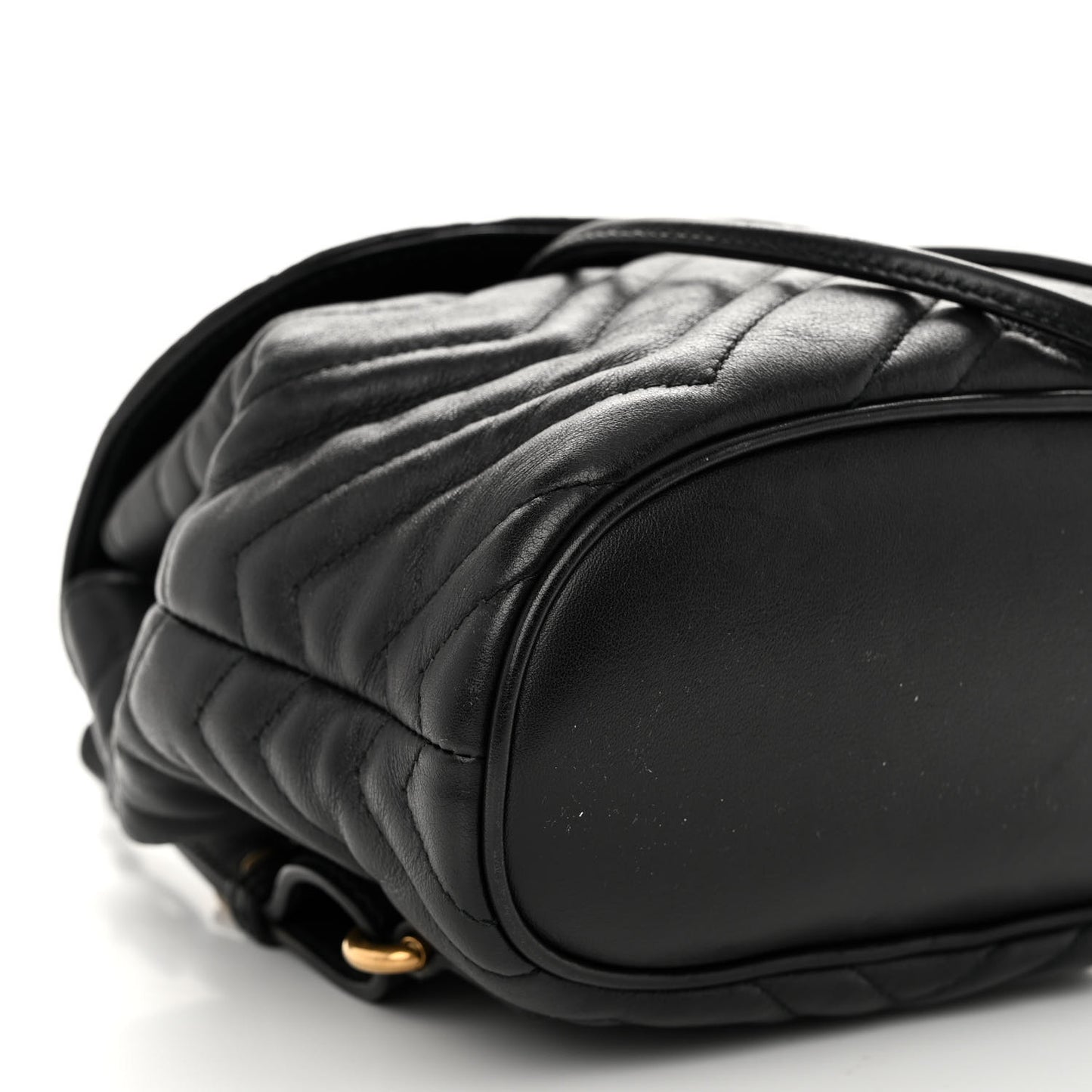 Calfskin Matelasse GG Marmont Flap Backpack Black