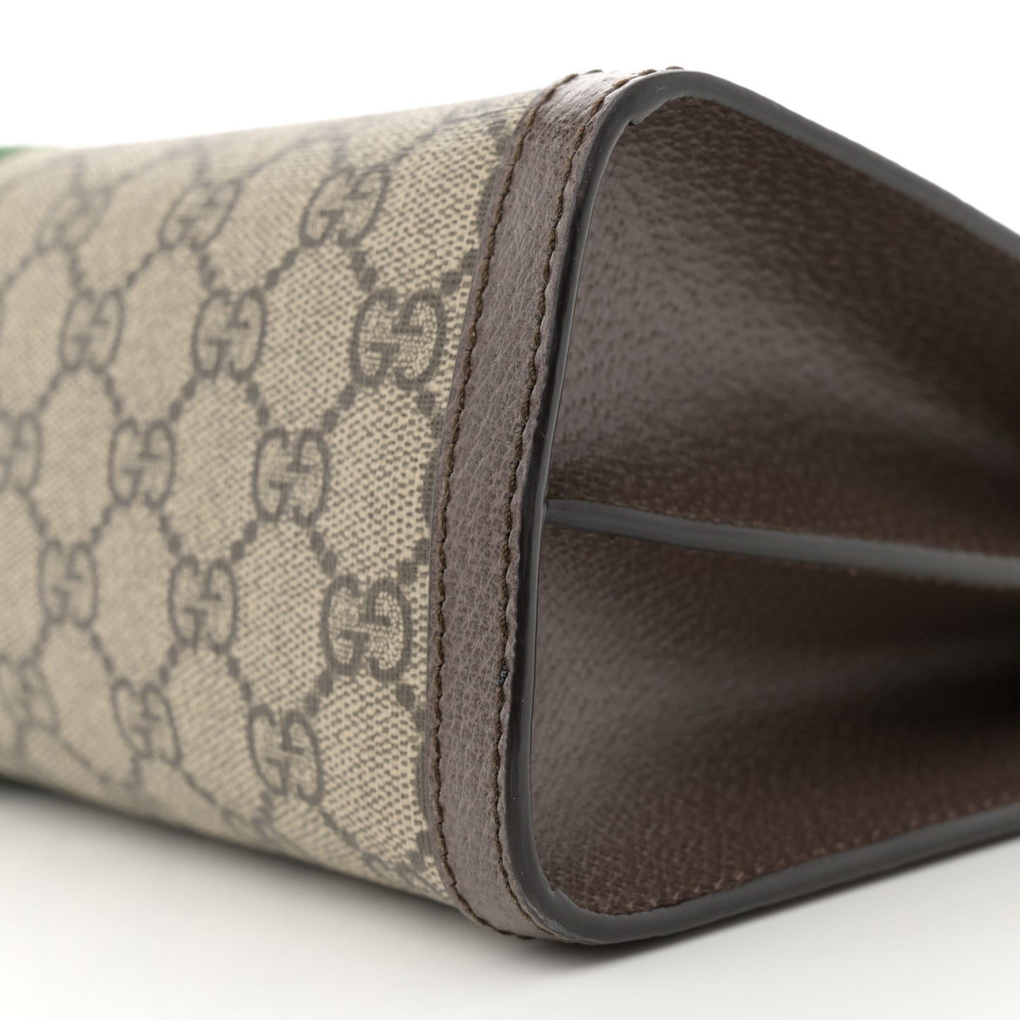 GG Supreme Monogram Web Medium Ophidia Chain Shoulder Bag Brown