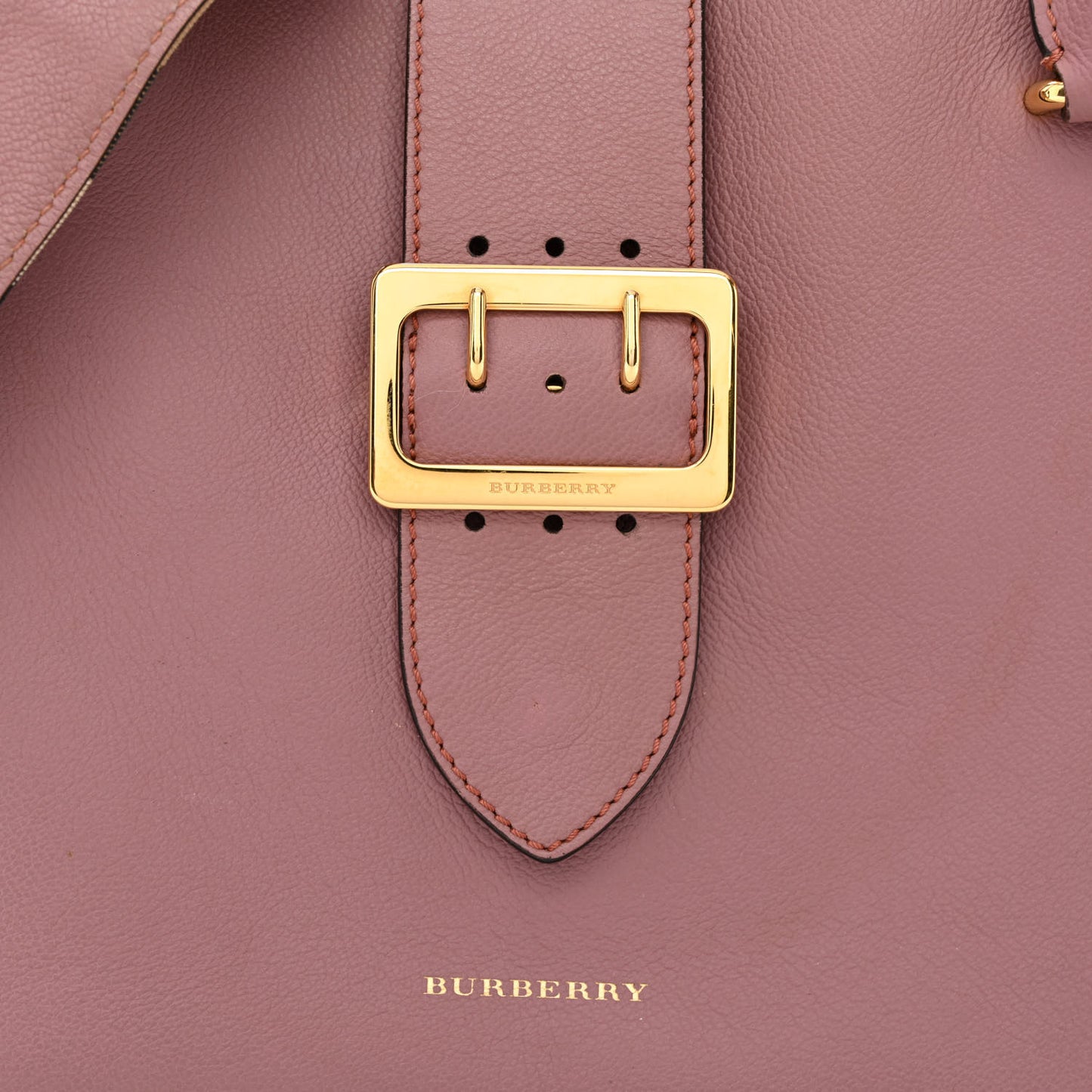 Soft Grain Calfskin Medium Buckle Tote Dusty Pink