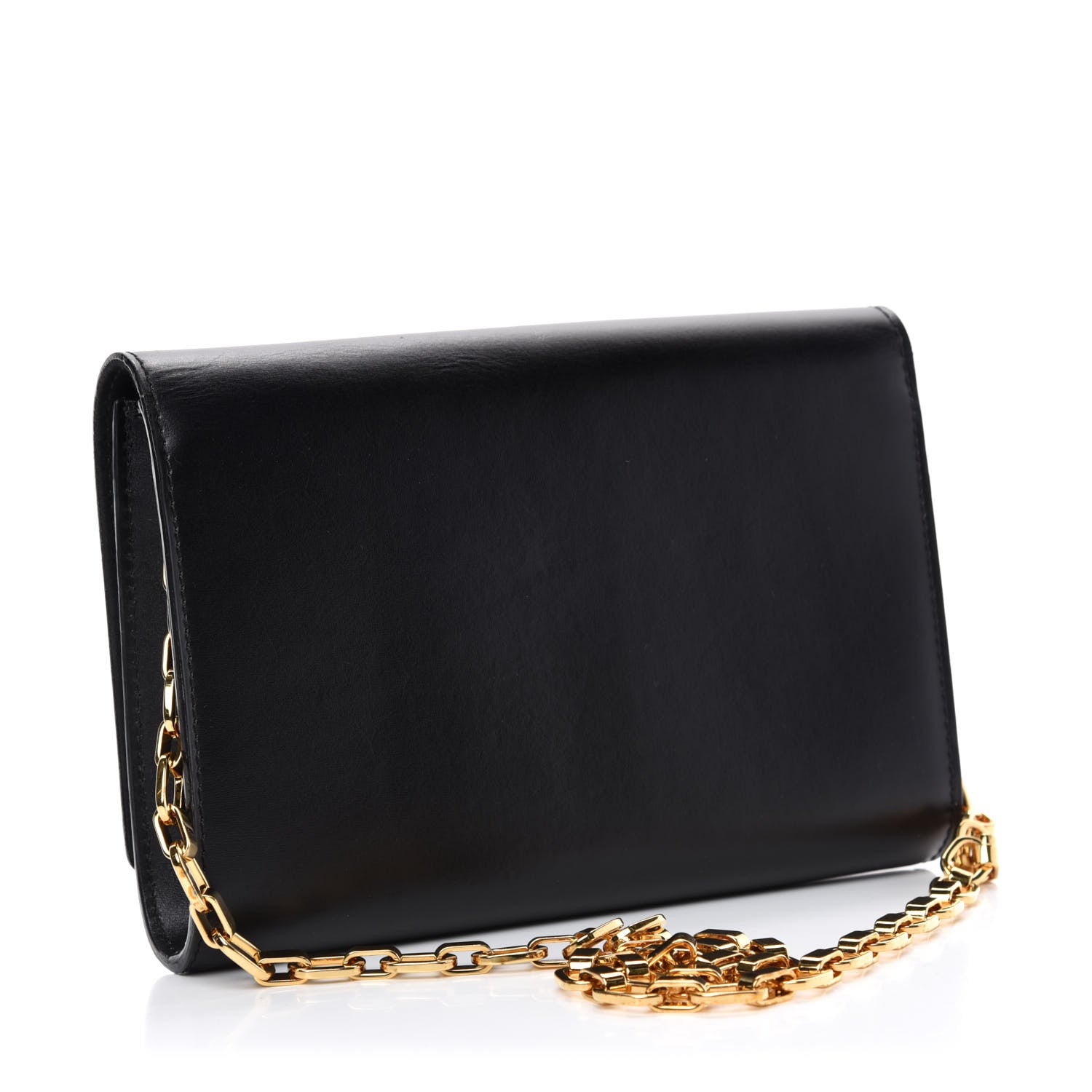 Louis Vuitton Calfskin Chain Louise MM Black 3 of 10