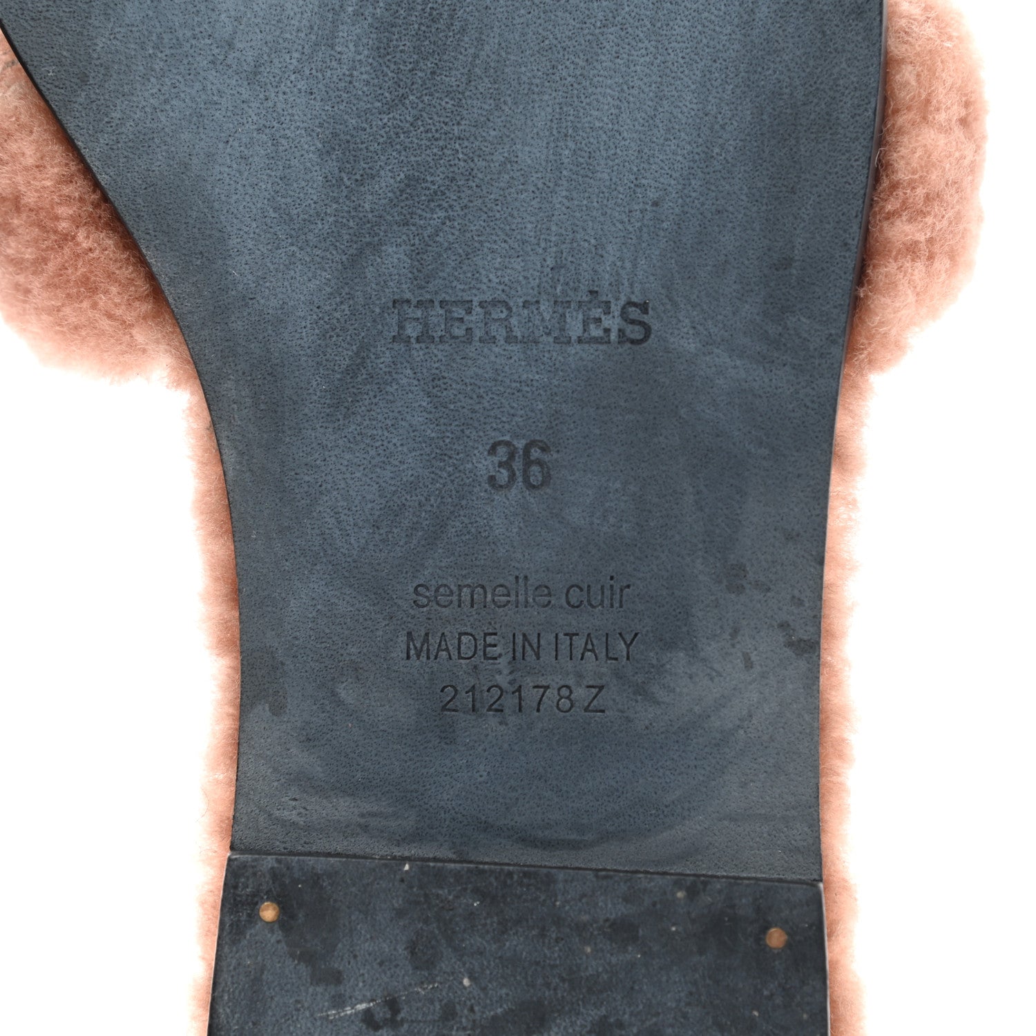 Hermes Woolskin Oran Sandals 36 Rose Aube 7 of 9