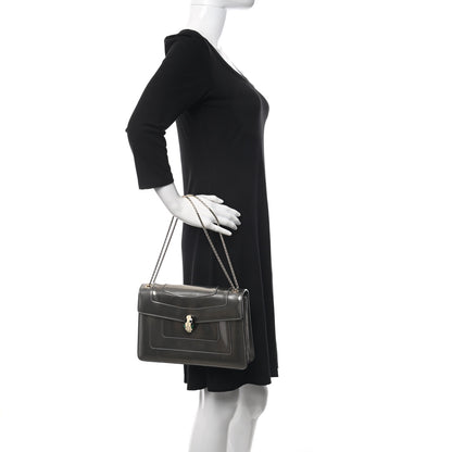 Bulgari Metallic Serpenti Forever Shoulder Bag Silver 2 of 9
