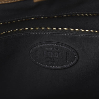 Fendi Cuoio Romano Selleria Medium FF Tote Miele Scuro 8 of 9