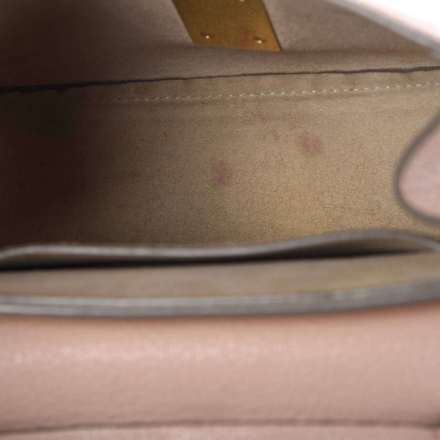 Chloe Grained Lambskin Mini Drew Shoulder Bag Cement Pink 9 of 10