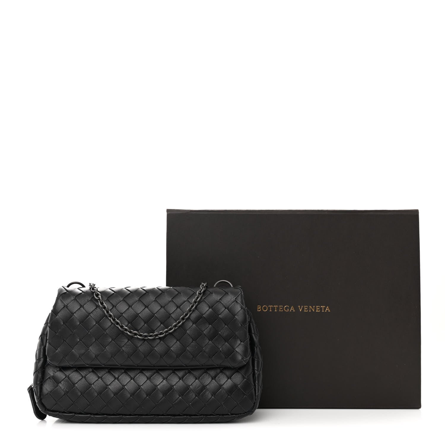 Bottega Veneta Nappa Intrecciato Mini Chain Messenger Black 11 of 11