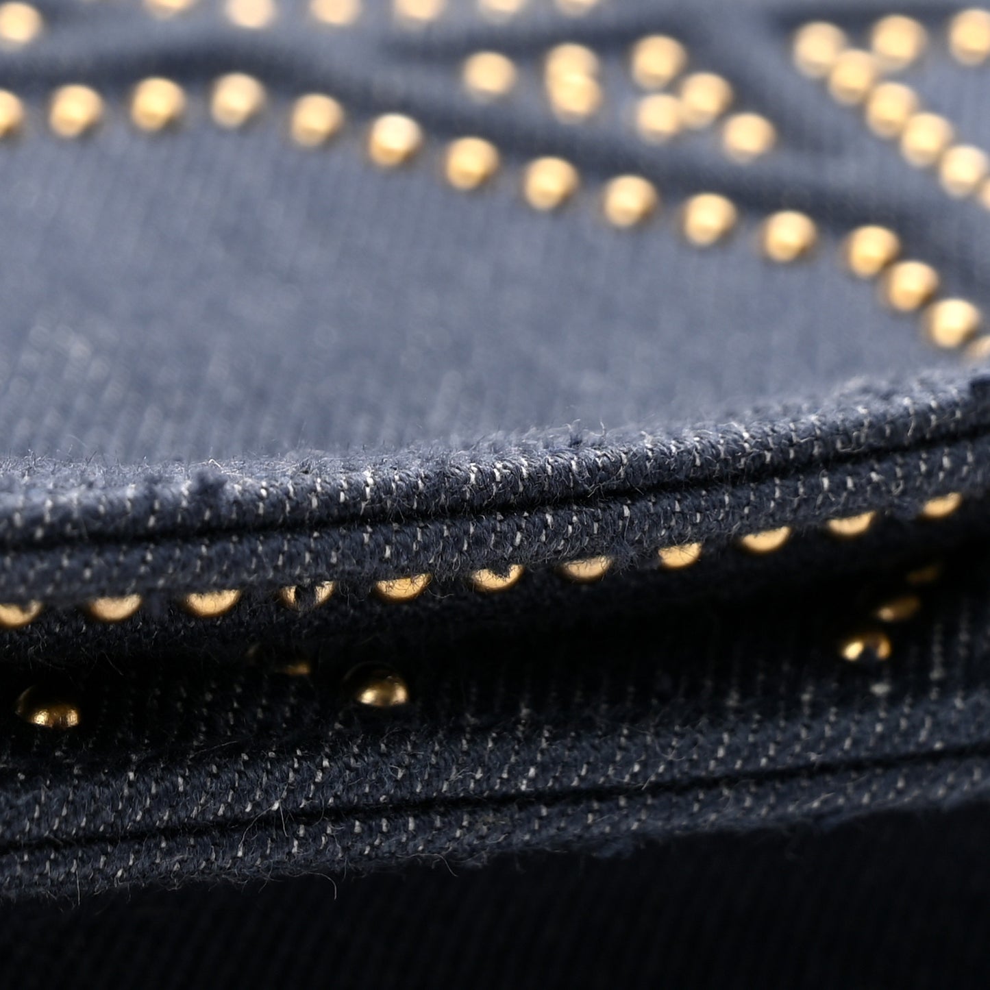 Denim Studded Vertical Diorama Blue