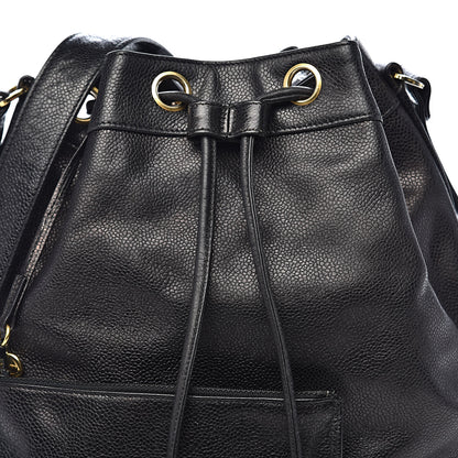 Chanel Caviar CC Drawstring Shoulder Bag Black 11 of 11