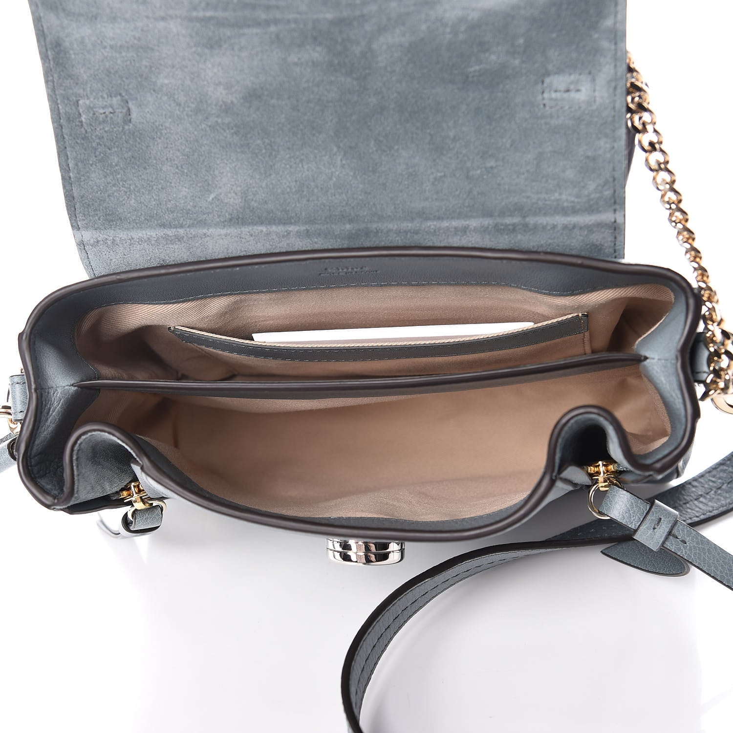 Chloe Calfskin Mini Faye Day Shoulder Bag Cloudy Blue 5 of 10