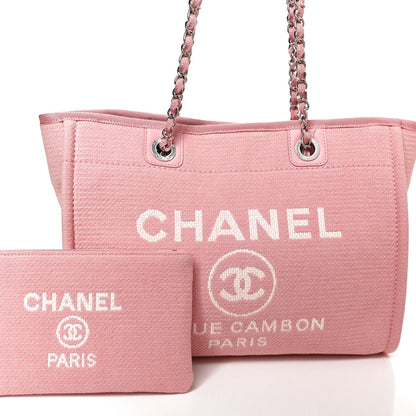 Chanel Mixed Fibers Small Deauville Tote Pink 8 of 10