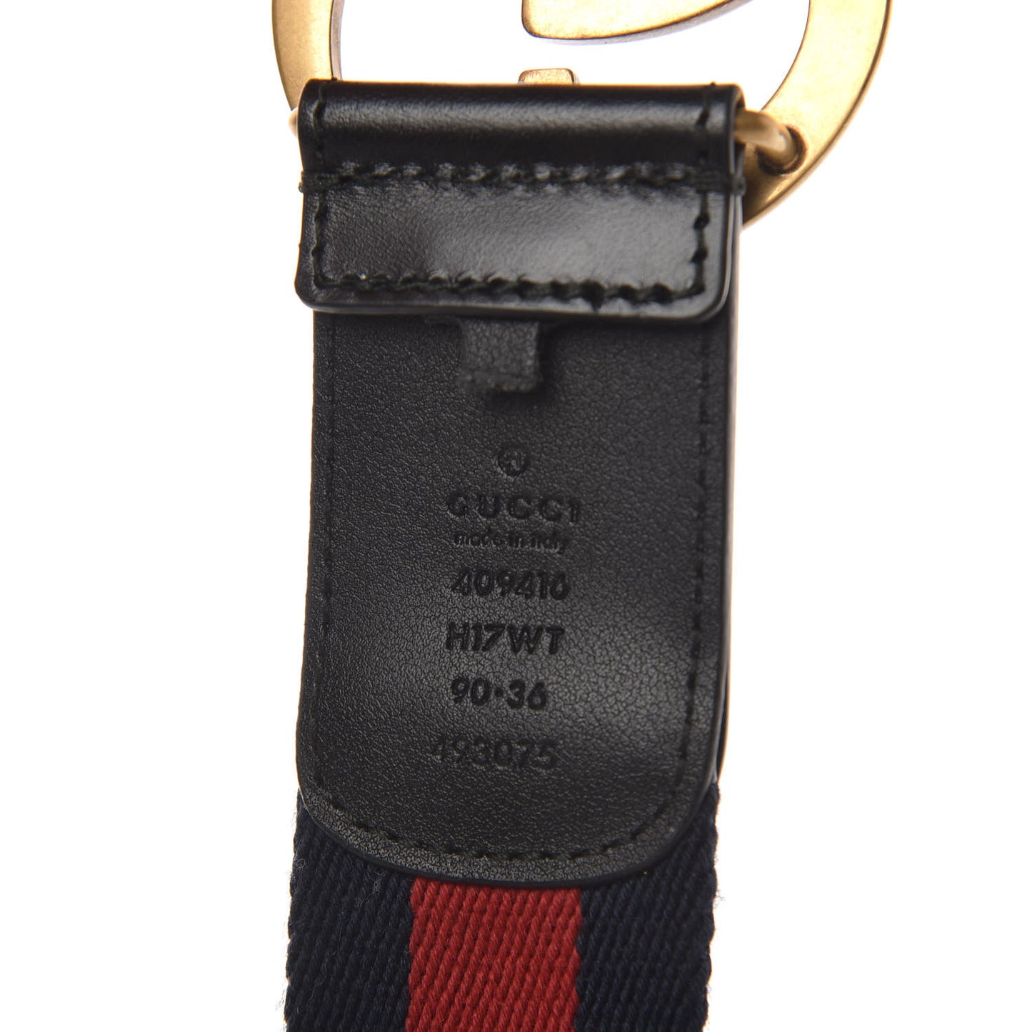Nylon Calfskin Double G Web 40mm Belt 90 36 Blue Red Black