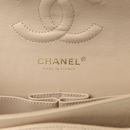 Chanel Caviar Quilted Medium Double Flap Beige Clair 8 of 11
