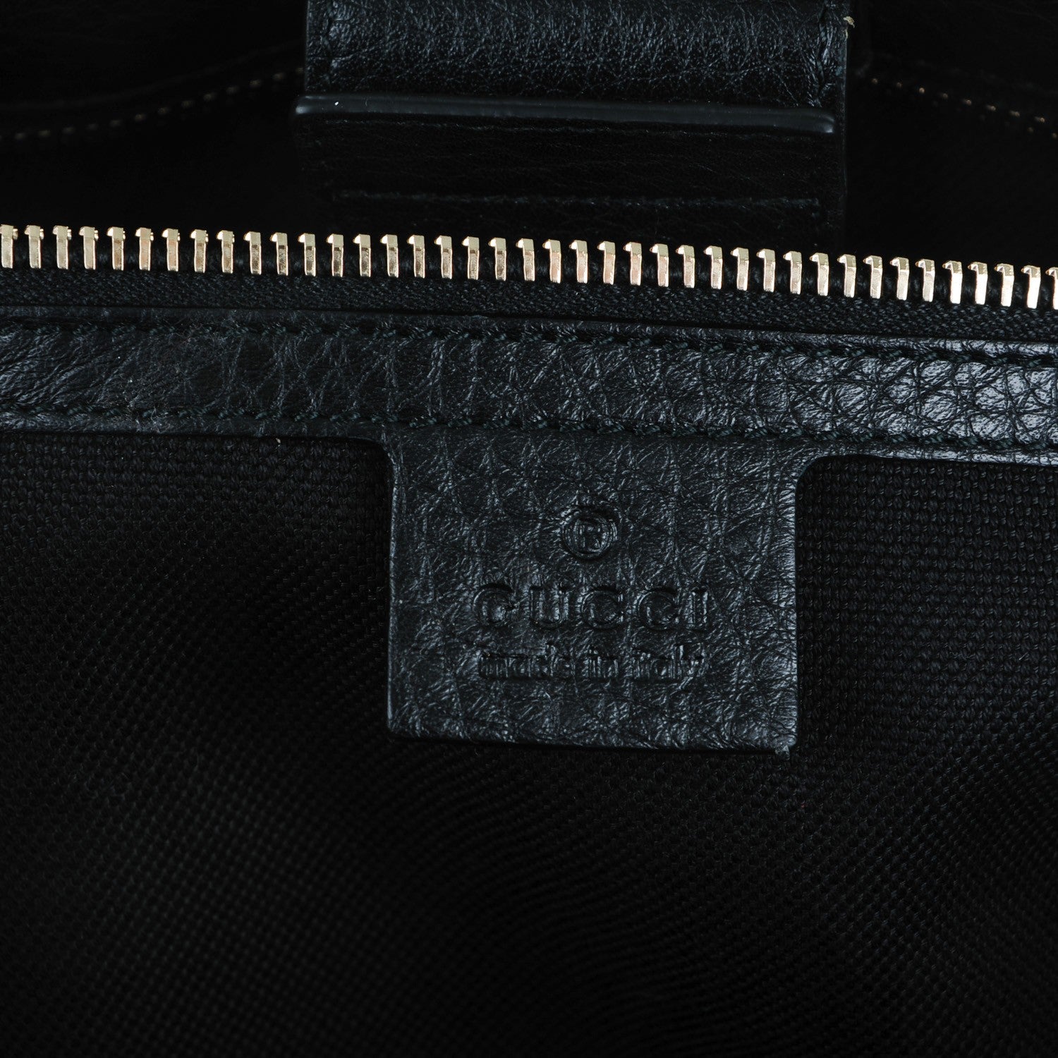 Gucci Calfskin Large Bamboo Shopper Tote Black 6 of 8