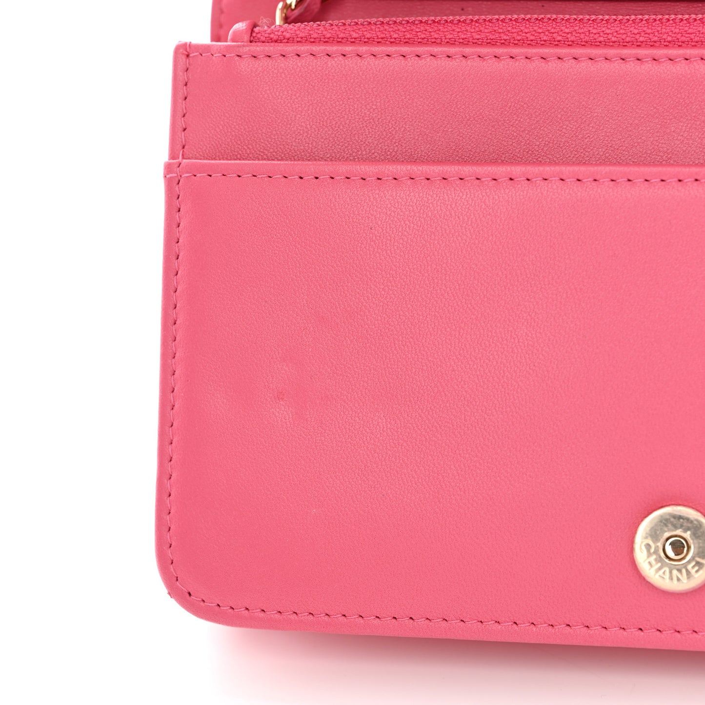 Lambskin Quilted All About Chanel Wallet On Chain WOC Pink