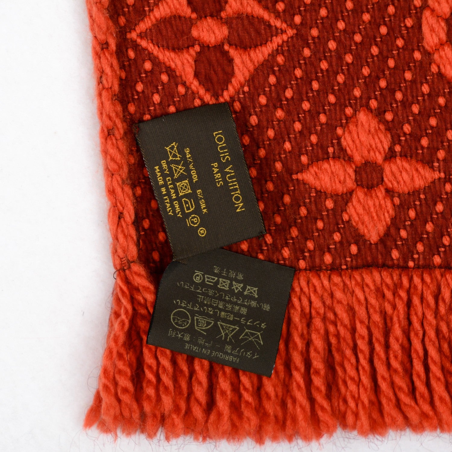 Louis Vuitton Wool Silk Logomania Scarf Orient 4 of 5