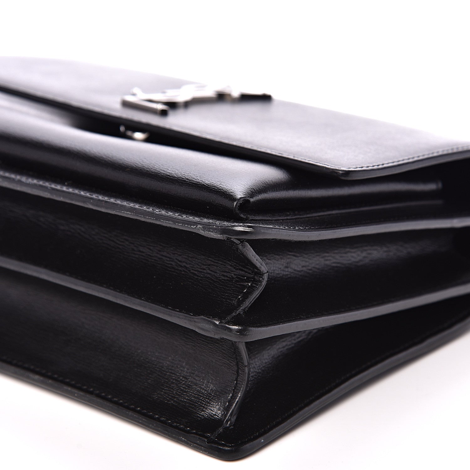 Saint Laurent Grained Calfskin Medium Monogram Sunset Black 9 of 11