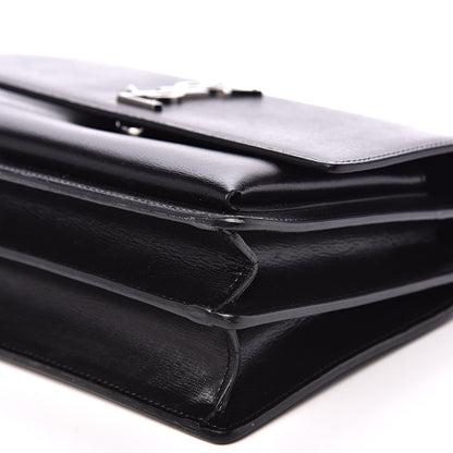 Saint Laurent Grained Calfskin Medium Monogram Sunset Black 9 of 11