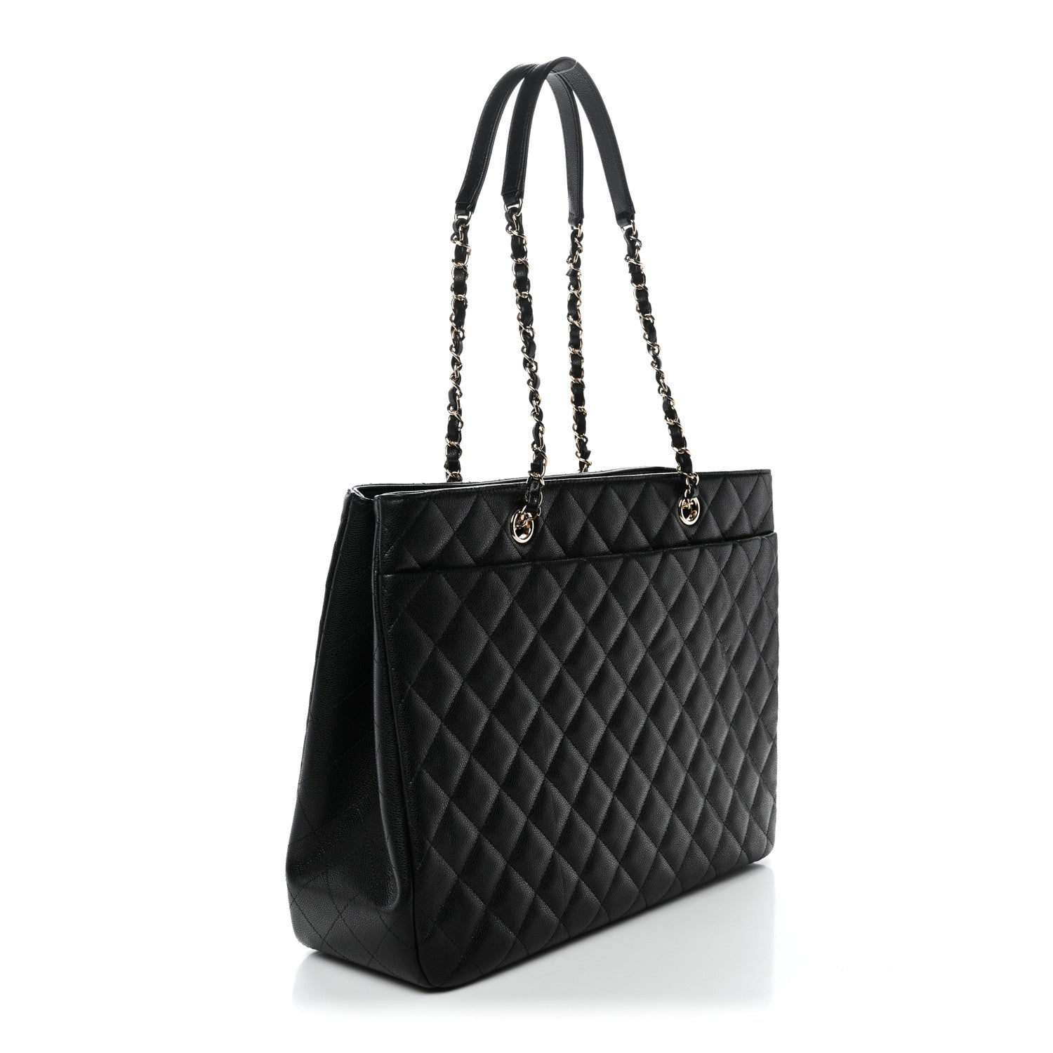 Chanel Caviar Quilted Large Shopping Tote Black 3 of 10
