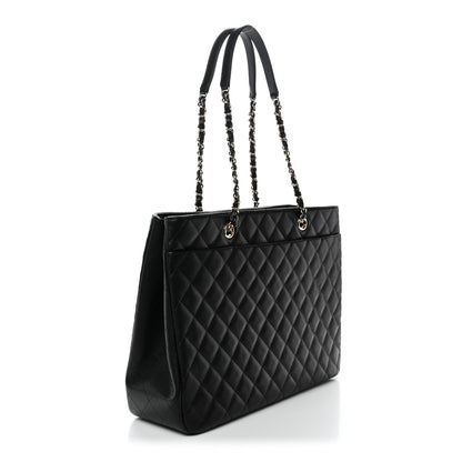 Chanel Caviar Quilted Large Shopping Tote Black 3 of 10