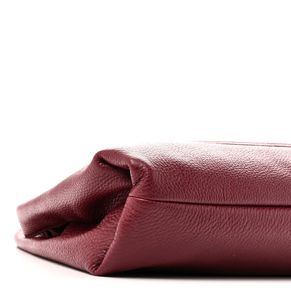 Gucci Grained Calfskin Softbit Maxi Shoulder Bag Rosso Ancora Red 9 of 10