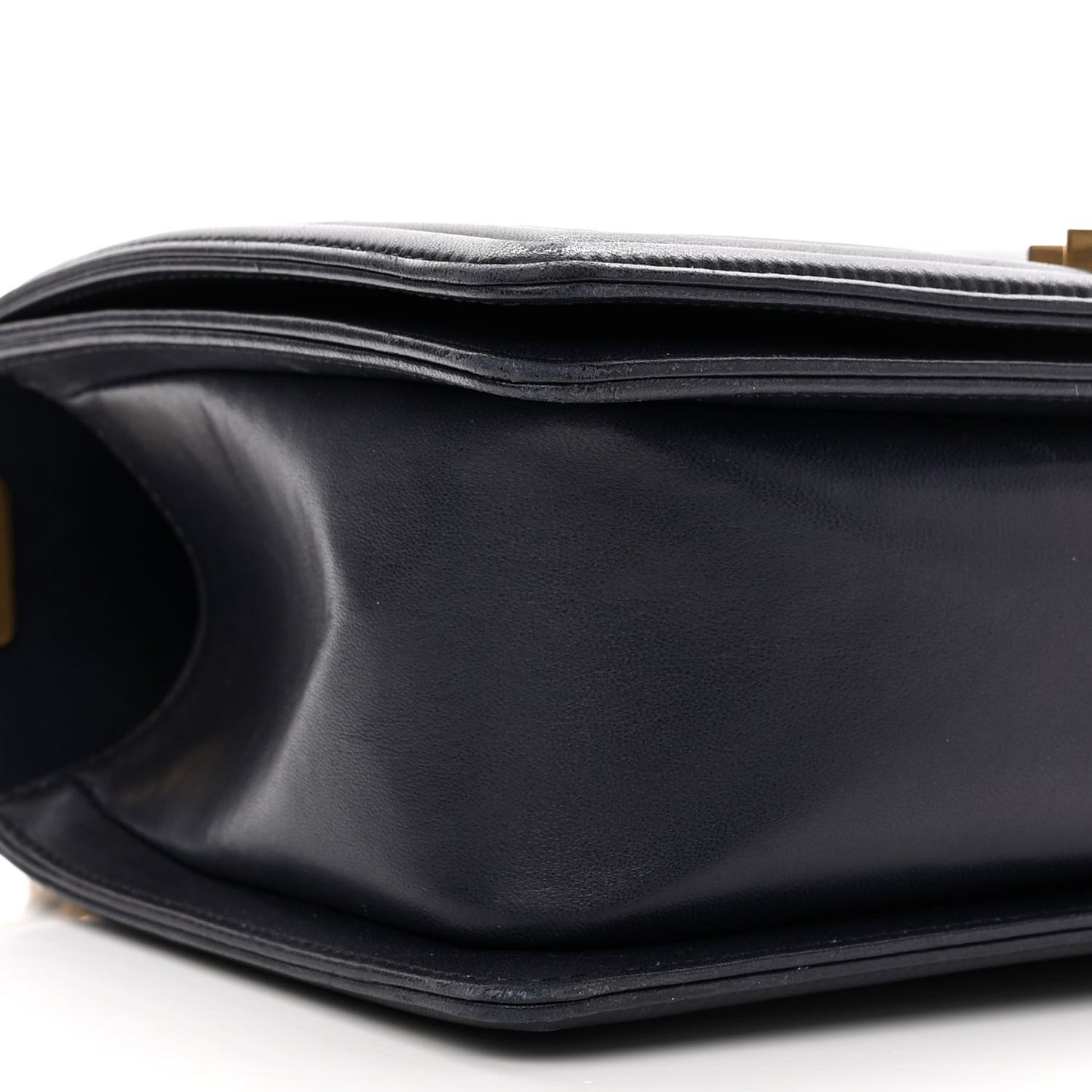 Lambskin Quilted Medium Boy Flap Dark Navy