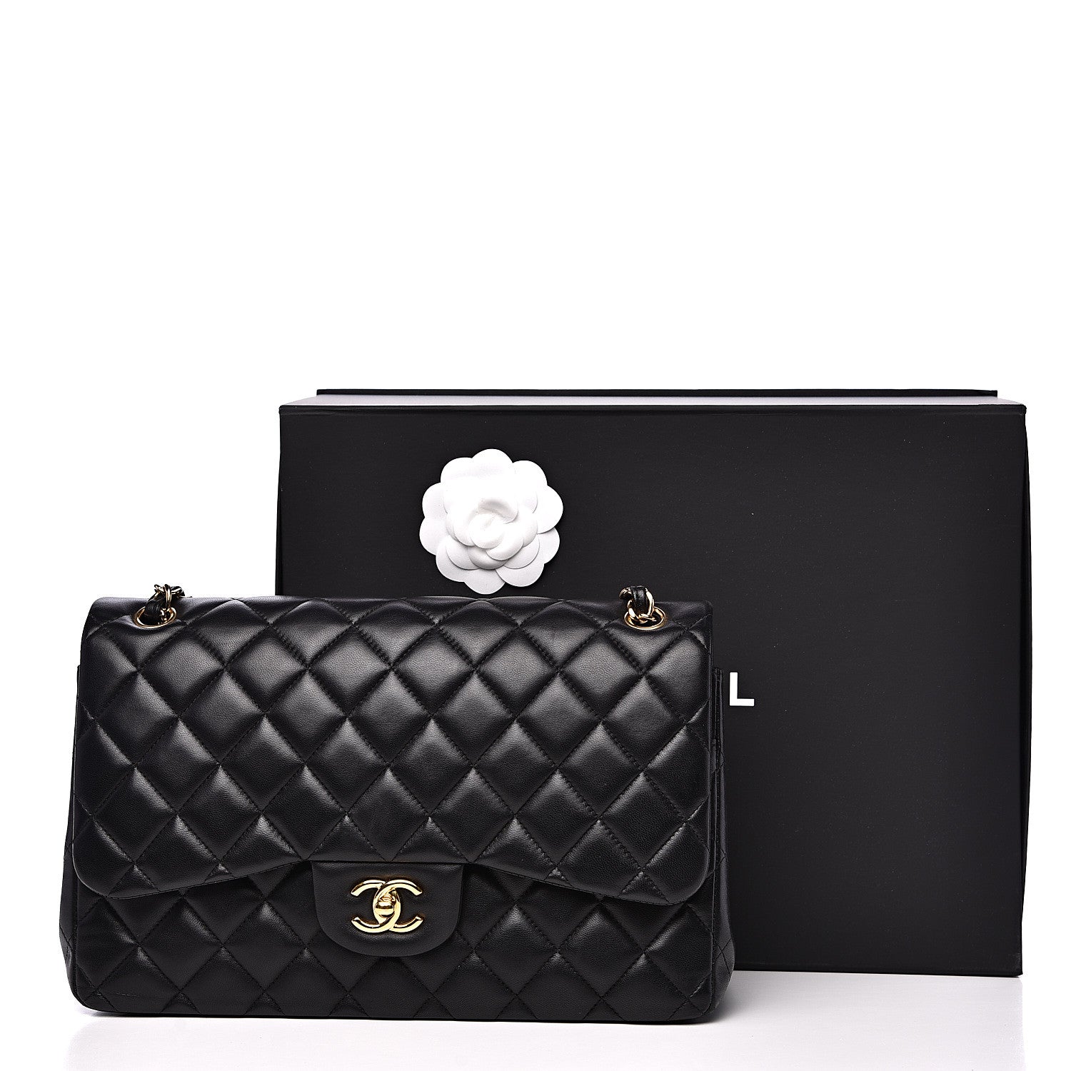 Chanel Lambskin Quilted Jumbo Double Flap Black 17 of 17