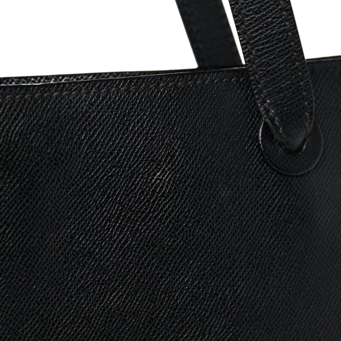 Grained Calfskin Shopping Tote Black