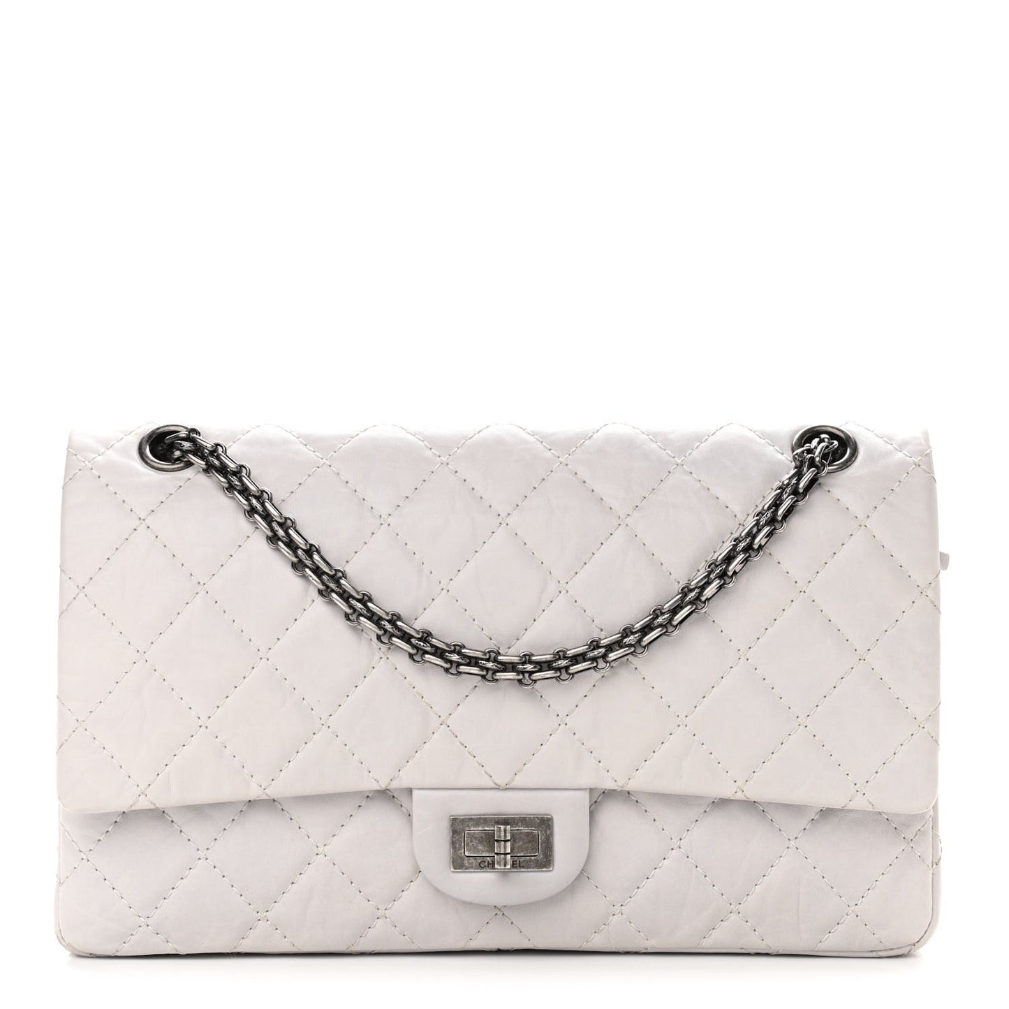 Aged Calfskin Quilted 2.55 Reissue 226 Flap Ivory