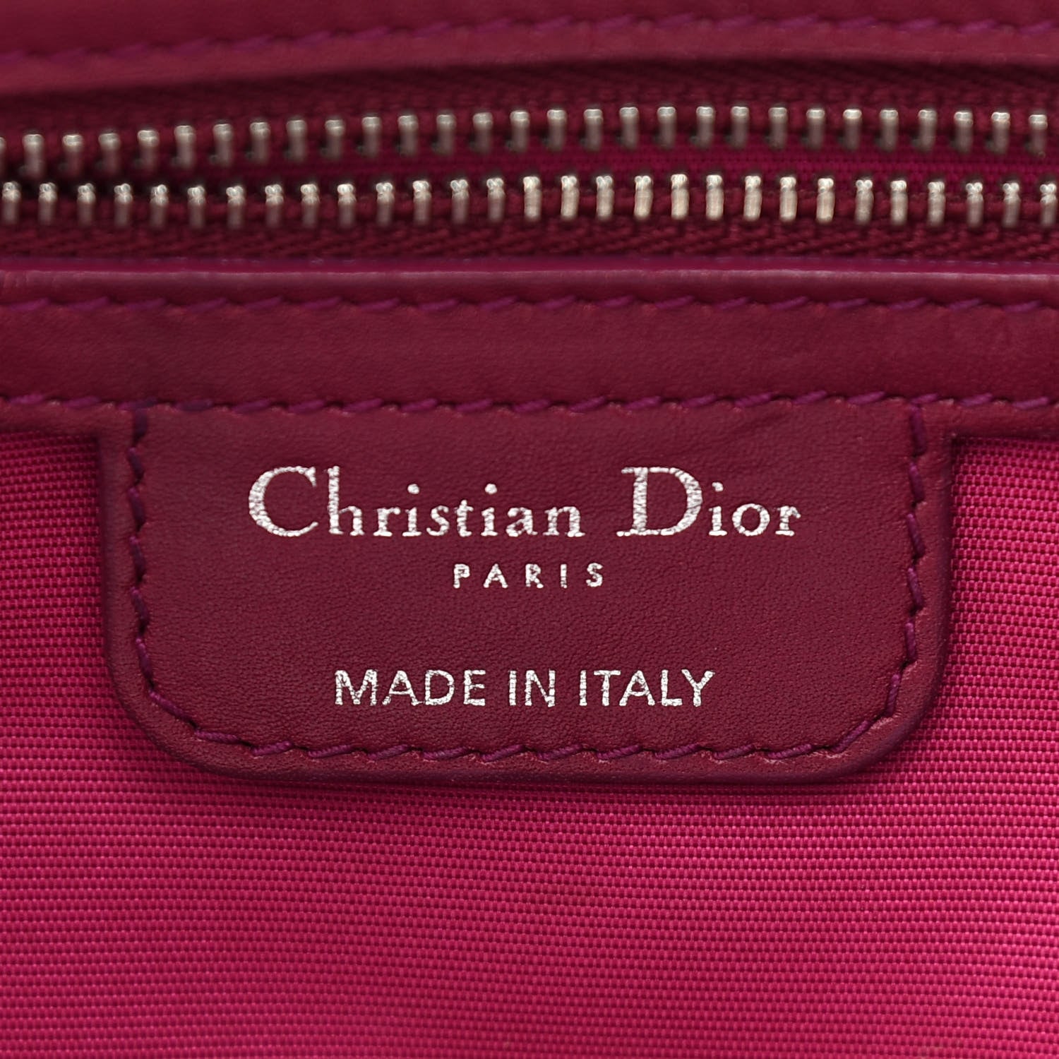 Christian Dior Coated Canvas Cannage Medium Panarea Tote Raspberry 5 of 11