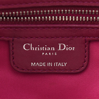 Christian Dior Coated Canvas Cannage Medium Panarea Tote Raspberry 5 of 11