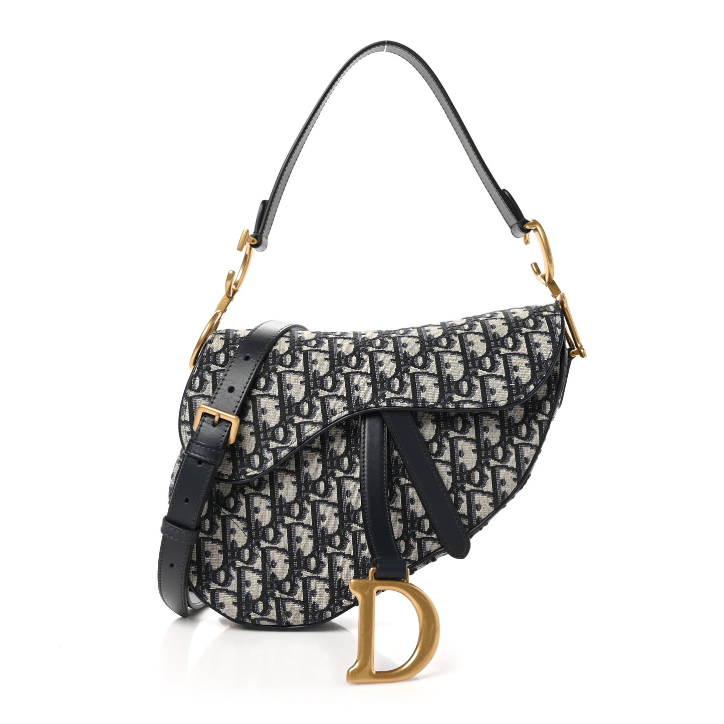 Oblique Saddle Bag With Strap Blue