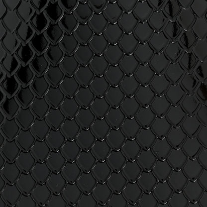 Christian Louboutin Patent Snakeskin Embossed Spiked Mini Cabarock Shopper Tote Black 8 of 12