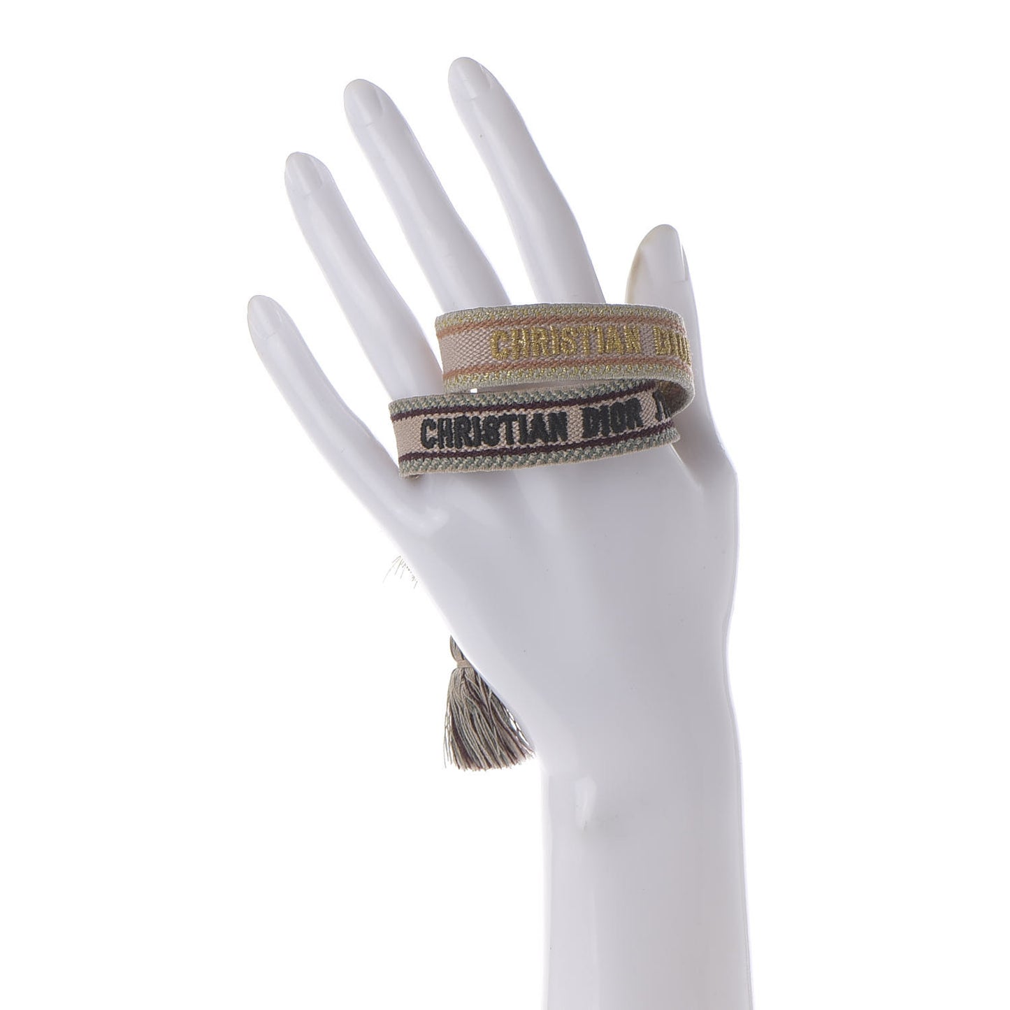 Woven Cotton J'Adior Friendship Bracelet Set Gold Pink