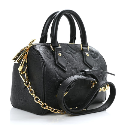 Louis Vuitton Empreinte Monogram Giant Speedy Bandouliere 20 Black 3 of 10