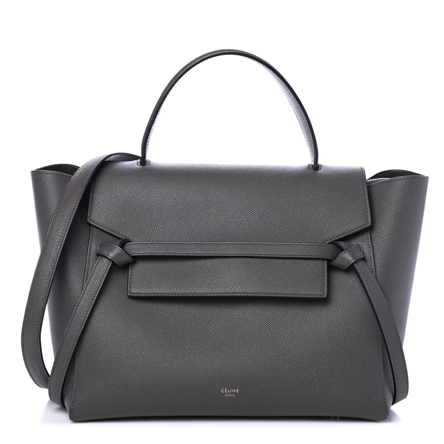 Grained Calfskin Mini Belt Bag Grey
